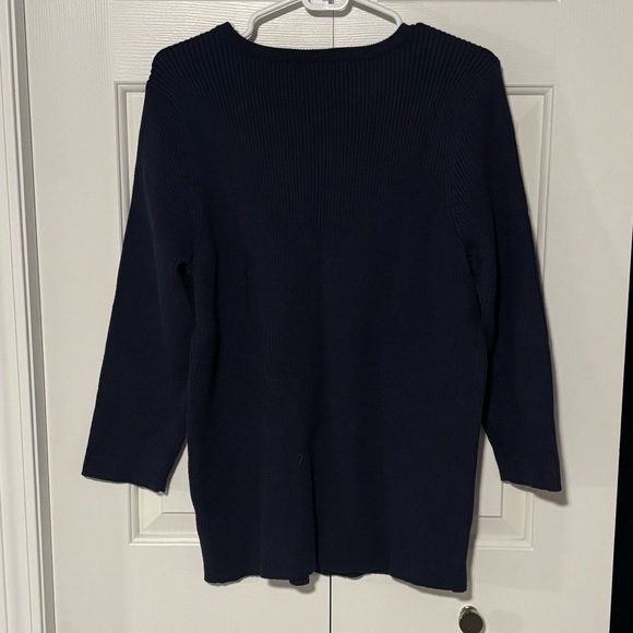 Lane Bryant Navy 3/4 Sleeve Sweater Size 22/24 NWT - Picture 2 of 3